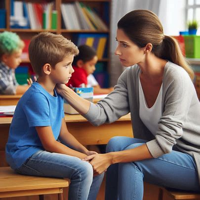 teacher supporting student